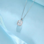Lade Bild in die Galerieansicht, Cushion Cut Moissanite Halo Pendant Necklace - LGG Jewelry