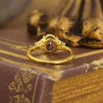 Lade Bild in die Galerieansicht, Discoloring Oval Cut Lab Alexandrite Three Stone Engagement Ring - LGG Jewelry
