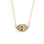 Lade Bild in die Galerieansicht, East-West 2 Ct Elongated Hexagon Shape Bezel Necklace - LGG Jewelry