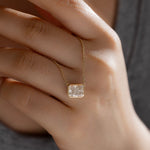 Lade Bild in die Galerieansicht, East-west 2 Ct Emerald Cut Lab Diamond Bezel Pendant Necklace (Copy) - LGG Jewelry