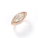 Lade Bild in die Galerieansicht, East-west 2Ct Marquise cut Lab Diamond Solitaire Engagement Ring - LGG Jewelry