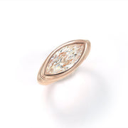 East-west 2Ct Marquise cut Lab Diamond Solitaire Engagement Ring - LGG Jewelry