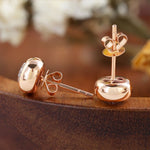 Lade Bild in die Galerieansicht, Elegant Button Round Cut Lab Diamond Bezel Ear Studs - LGG Jewelry