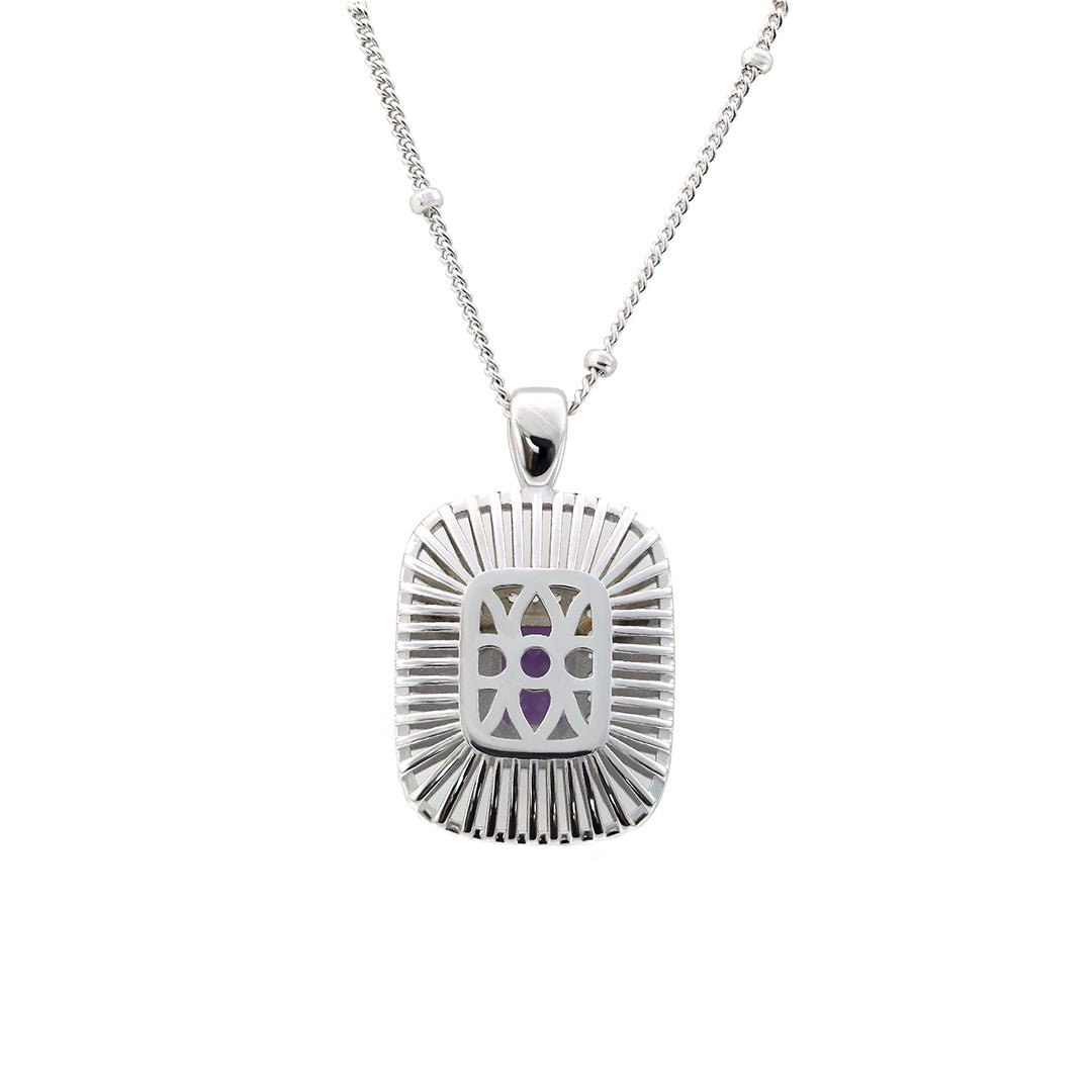 Emerald Cut Amethyst Art Deco Pendant Necklace - LGG Jewelry