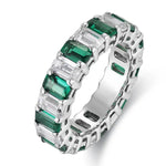 Lade Bild in die Galerieansicht, Emerald Cut Lab Emerald Alternating Eternity Band - LGG Jewelry