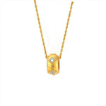 Lade Bild in die Galerieansicht, Gold Brushed CZ Necklace - LGG Jewelry