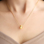Lade Bild in die Galerieansicht, Gold Brushed CZ Necklace - LGG Jewelry