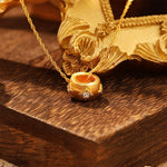 Lade Bild in die Galerieansicht, Gold Brushed CZ Necklace - LGG Jewelry