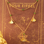 Lade Bild in die Galerieansicht, Golden Ginkgo &amp; Green Hetian Jasper Long Necklace - LGG Jewelry