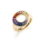 Lade Bild in die Galerieansicht, Gradient Rainbow Lab Sapphire Engagement Ring - LGG Jewelry