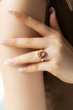 Lade Bild in die Galerieansicht, Gradient Rainbow Lab Sapphire Engagement Ring - LGG Jewelry
