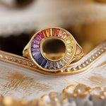 Lade Bild in die Galerieansicht, Gradient Rainbow Lab Sapphire Engagement Ring - LGG Jewelry