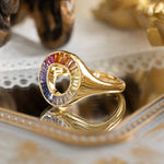 Lade Bild in die Galerieansicht, Gradient Rainbow Lab Sapphire Engagement Ring - LGG Jewelry