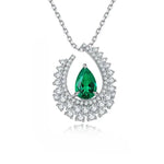 Lade Bild in die Galerieansicht, Heart of Tear Lab Emerald Pendant Necklace - LGG Jewelry
