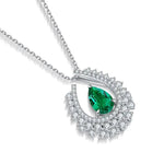 Lade Bild in die Galerieansicht, Heart of Tear Lab Emerald Pendant Necklace - LGG Jewelry