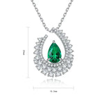 Lade Bild in die Galerieansicht, Heart of Tear Lab Emerald Pendant Necklace - LGG Jewelry