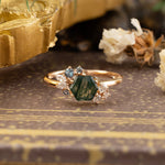 Lade Bild in die Galerieansicht, Hexagon Moss Agate Ring - LGG Jewelry