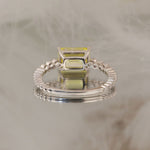 Lade Bild in die Galerieansicht, IGI Certified 1.79 Ct Emerald Cut Fancy Vivid Yellow Lab Diamond Solitaire Engagement Ring - LGG Jewelry