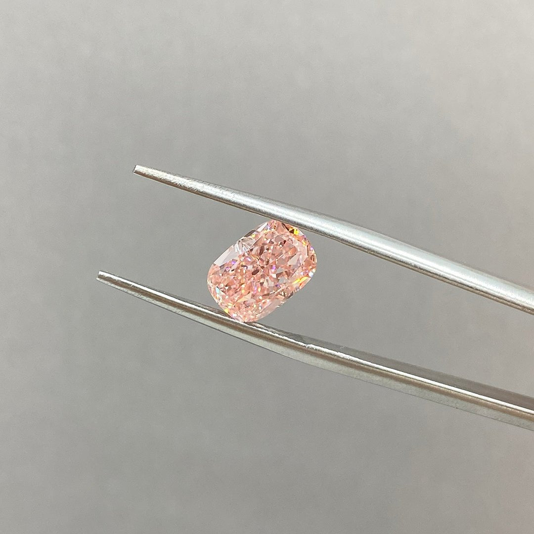 IGI Certified Cushion Cut 2.22 Ct Fancy Pink Lab Diamond VS1 VG Clarity - LGG Jewelry