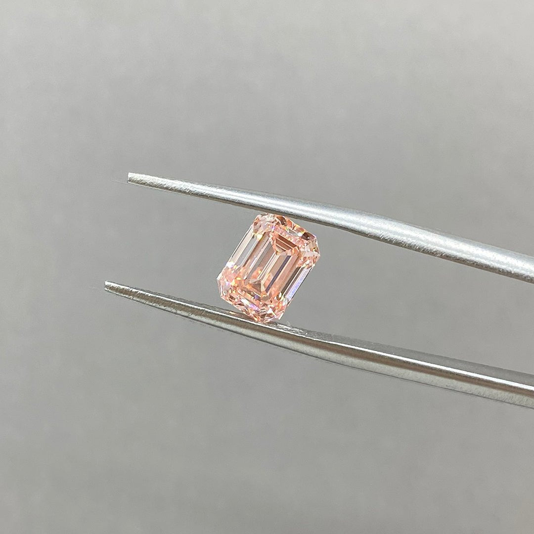 IGI Certified Emerald Cut 1.75 Ct Fancy Pink Lab Diamond VS1 VG Clarity - LGG Jewelry