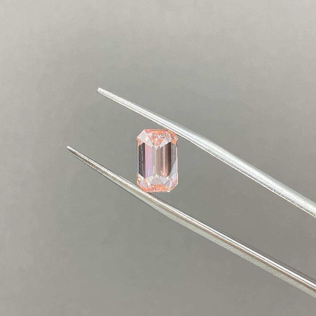 IGI Certified Emerald Cut 2.54 Ct Fancy Pink Lab Diamond VS1 VG Clarity - LGG Jewelry