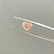 IGI Certified Heart Cut 1.31 Ct Fancy Orangy Pink Lab Diamond VS2 Clarity - LGG Jewelry