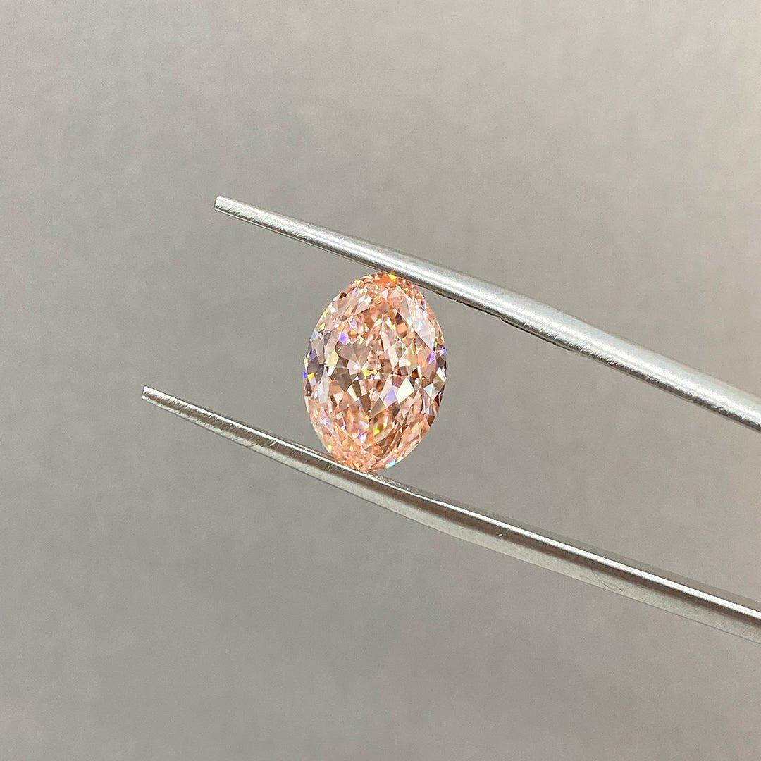 IGI Certified Oval Cut 3.57 Ct Fancy Pink Lab Diamond VS1 Clarity - LGG Jewelry