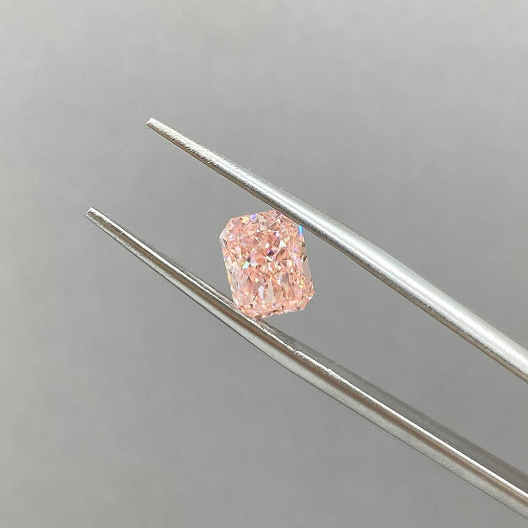 IGI Certified Radiant Cut 1.68 Ct Fancy Pink Lab Diamond VS1 VG Clarity - LGG Jewelry