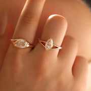 2Ct Pear Shape Lab Diamond  Solitaire Engagement Ring