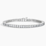 Lade Bild in die Galerieansicht, Luxury 8.95 CTW Emerald Cut Lab Diamond Prong Set Tennis Bracelet - LGG Jewelry