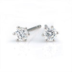 Lade Bild in die Galerieansicht, Martini Round Cut Lab Diamond Six Prongs Ear Studs - LGG Jewelry