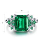 Lade Bild in die Galerieansicht, Mixed Color Cluster 3 Ct Lab Emerald Engagement Ring - LGG Jewelry
