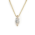 Lade Bild in die Galerieansicht, North-south Marquise Cut Lab Diamond Two V-Prongs Pendant Necklace - LGG Jewelry