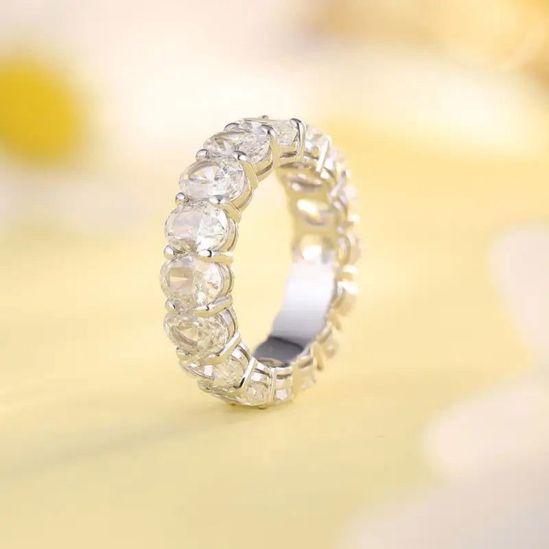 Oval Cut Lab Diamond Eternity Band - LGG Jewelry