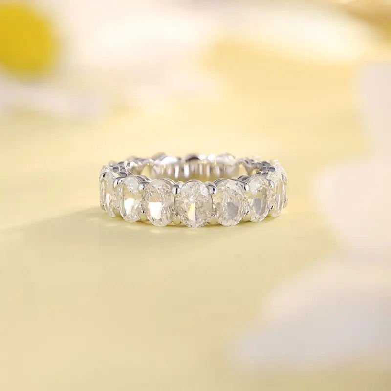 Oval Cut Lab Diamond Eternity Band - LGG Jewelry