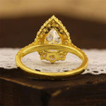 Lade Bild in die Galerieansicht, Pear Cut Lab Diamond Graduating Halo Pave Engagement Ring - LGG Jewelry