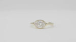 Charger et lire la vidéo dans la visionneuse de galerie, 1.5CT Oval Diamond Bezel Ring in 10K Yellow Gold