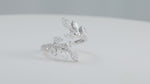 Load and play video in Gallery viewer, Leafy Marquise Cut Lab Diamond Open Ring

