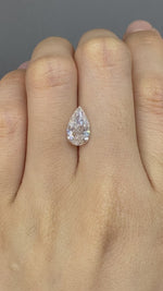 Load and play video in Gallery viewer, Pear Cut Lab Diamond 2.011Ct JK VS
