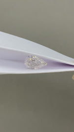 Load and play video in Gallery viewer, Pear Cut Lab Diamond 3.123 Ct FG VS
