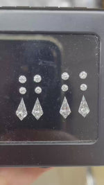 Charger et lire la vidéo dans la visionneuse de galerie, Kite‑Cut Lab‑Grown Diamond Drop Earrings