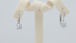 Load and play video in Gallery viewer, 0.75CT Round Brilliant Diamond Drop Earrings in 14K White Gold