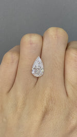 Load and play video in Gallery viewer, Pear Cut Lab Diamond 3.123 Ct FG VS

