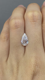 Load and play video in Gallery viewer, Pear Cut Lab Diamond 2.008Ct DE VS
