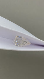 Load and play video in Gallery viewer, Pear Cut Lab Diamond 4.125 Ct G VS
