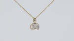 Load and play video in Gallery viewer, Vintage Old Mine Cut 2.05ct Cushion Pendant Necklace in 10K Yellow Gold