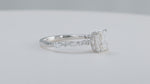 Load and play video in Gallery viewer, 2 CT Radiant Cut Lab Diamond Bubble Band Engagement Ring
