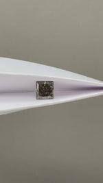 Load and play video in Gallery viewer, Champagne Princess Cut  Lab Diamond 2.616Ct  VS