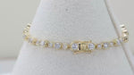 Video in der Galerie-Ansicht laden und abspielen, 3mm &amp; 2mm Bezel Set Round Lab Grown Diamond Tennis Bracelet