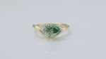 Load and play video in Gallery viewer, Pear Cut Green Moissanite Solitaire Engagement Ring
